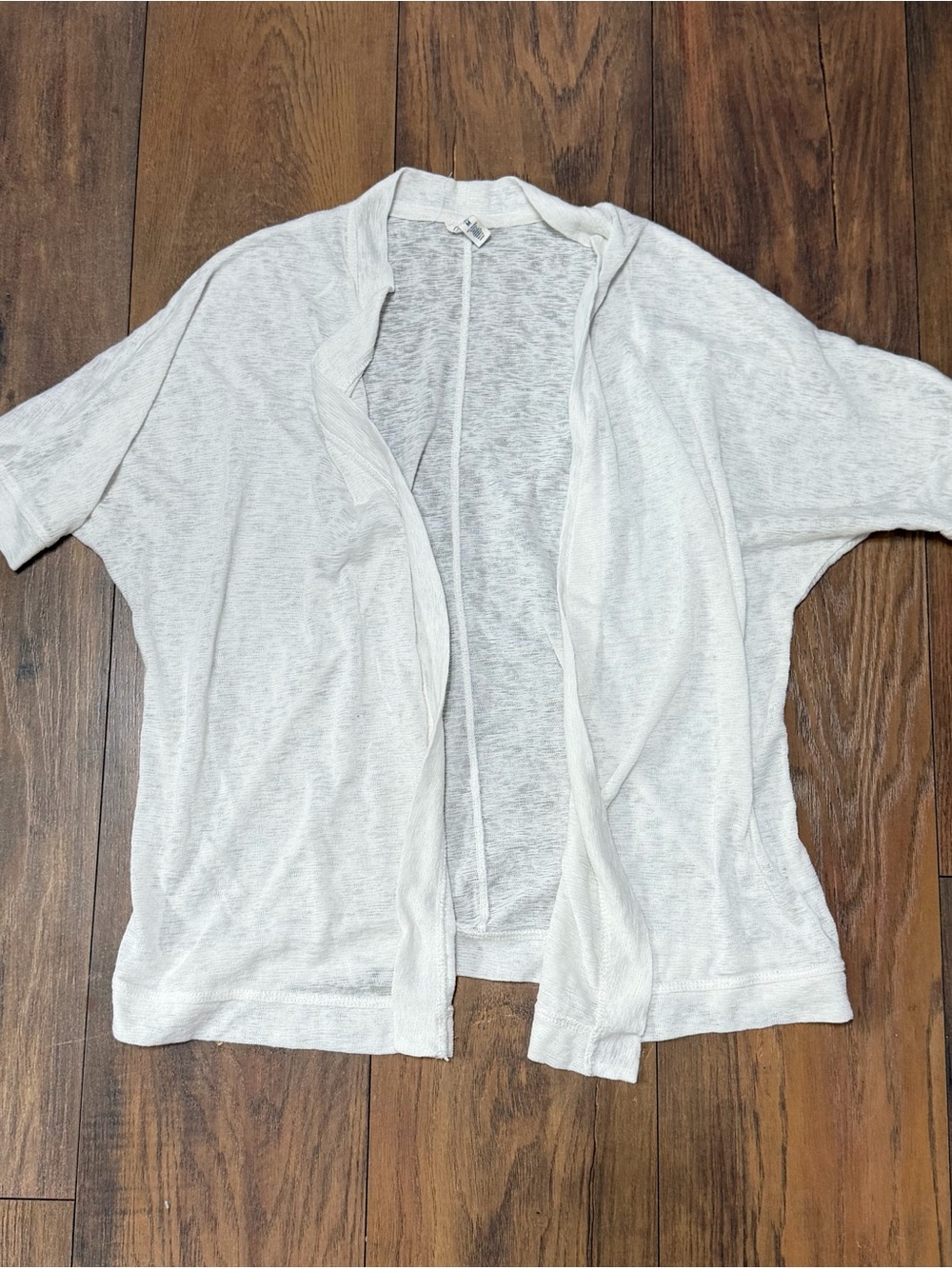Aeropostale Light Gray Open-Front Lightweight Cardigan